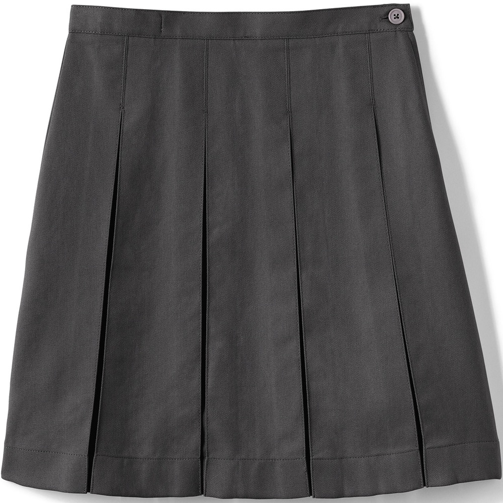 Lands’ End Charcoal Gray Box Pleat Skirt Size 16W